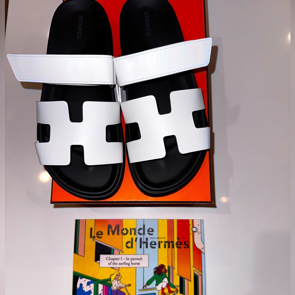 Chypre calfskin Hermes women sandals brand new with box recipes tags and ribbon.